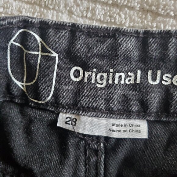 Original Use Black Distressed Cutoff Denim Shorts - Picture 9 of 16